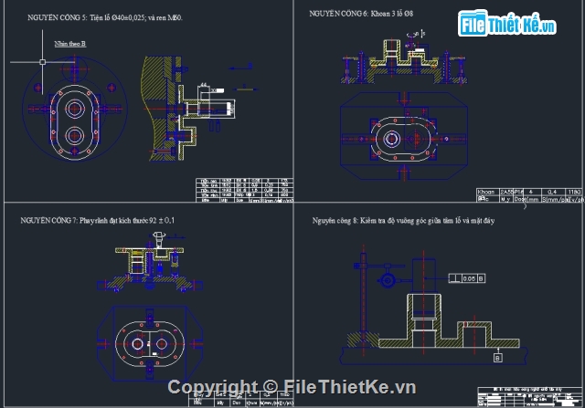 đồ án công nghệ chế tạo máy chi tiết nắp bơm,chi tiết nắp bơm,cad chi tiết nắp bơm